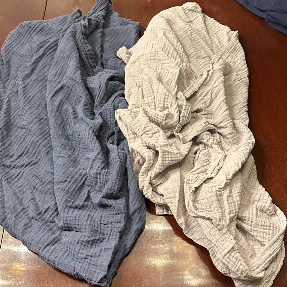 Bundle of Kishu Baby Indi Swaddle Receiving Blankets - GOTS Muslin Organic